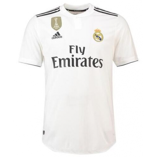 Player Version Real Madrid 18/19 Home Soccer Jersey Shirt with Champions Badge